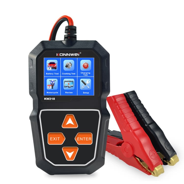 KONNWEI KW218 2.4 inch Color Screen Car Battery Tester(Black)