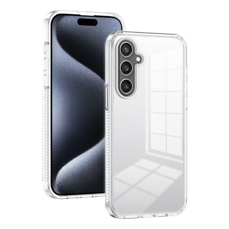 For Samsung Galaxy S23 FE 5G 2.5mm Anti-slip Clear Acrylic Hybrid TPU Phone Case(Transparent)
