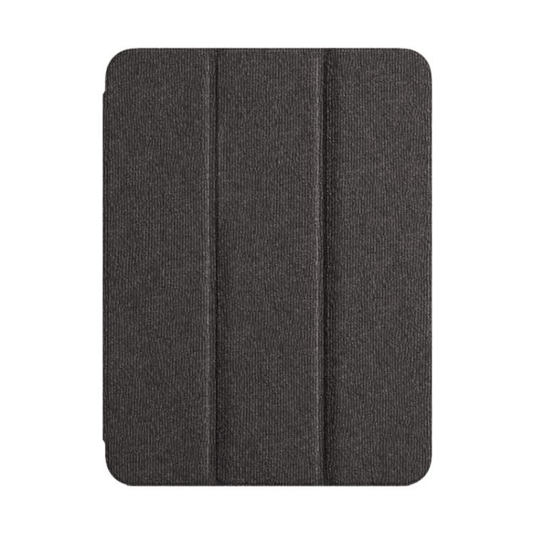 For iPad Pro 12.9 2022/2021/2020 ZGA Tri-Fold Voltage Smart Leather Tablet Case(Grey)