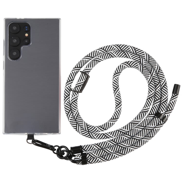 8mm Twill Texture Adjustable Phone Anti-lost Neck Chain Nylon Crossbody Lanyard, Adjustable Length: