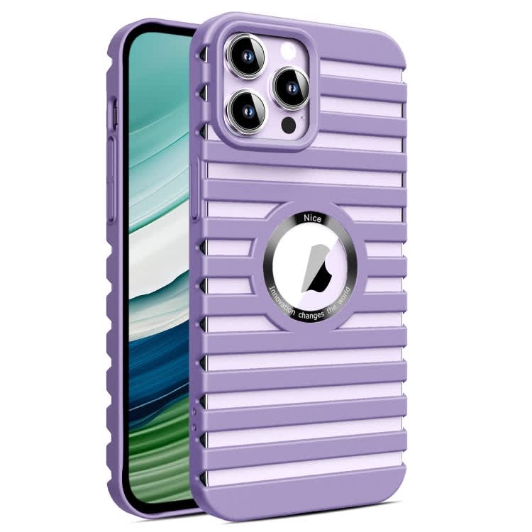 For iPhone 12 Pro Hollow Heat Dissipation MagSafe Magnetic PC Phone Case(Purple)