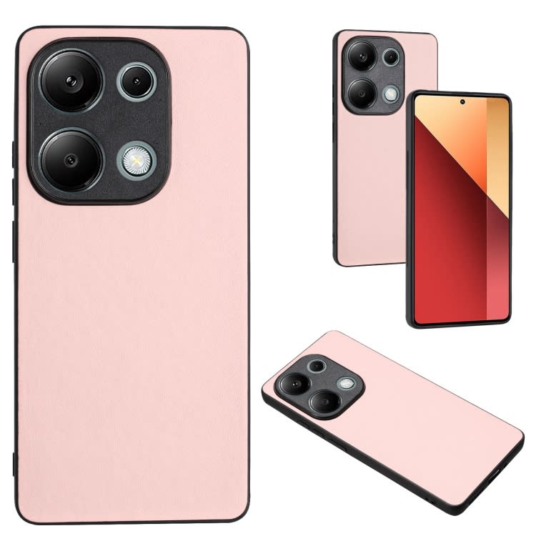 For Xiaomi Redmi Note 13 Pro 4G Global R20 Leather Pattern Phone Single Case(Pink)