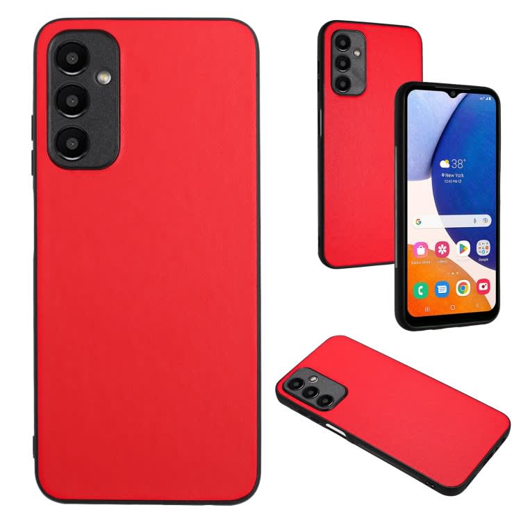 For Samsung Galaxy A25 5G Global R20 Leather Pattern Phone Single Case(Red)