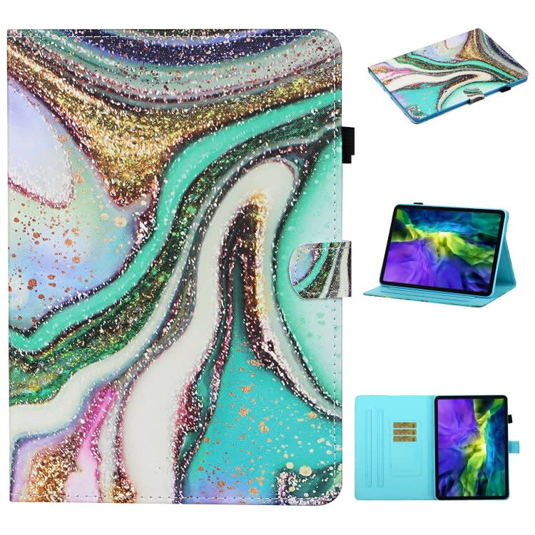 For iPad Pro 11 2024 Coloured Drawing Stitching Smart Leather Tablet Case(Colored Sand)