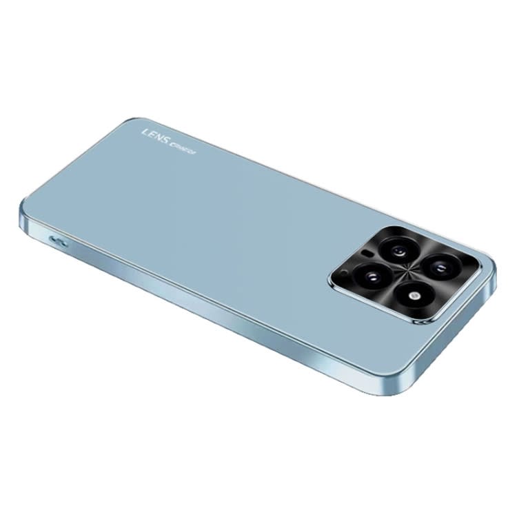 For Xiaomi 14 AG Frosted Electroplating Acrylic Phone Case(Sierra Blue)