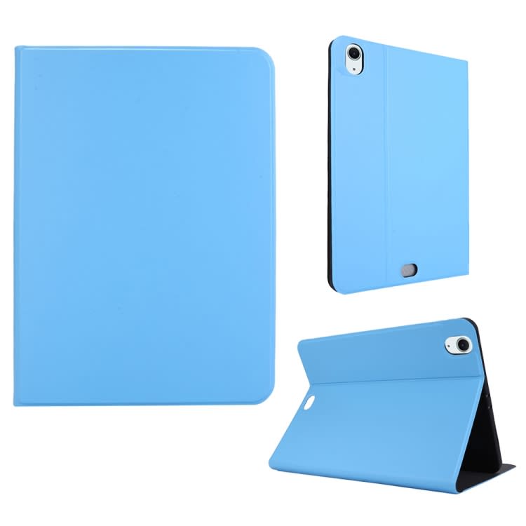 For iPad Air 11 2024 Stretch Voltage Plain Leather Smart Tablet Case(Light Blue)