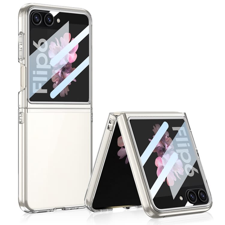 For Samsung Galaxy Z Flip6 GKK Integrated Ultra-thin Large Window PC Phone Case(Transparent)