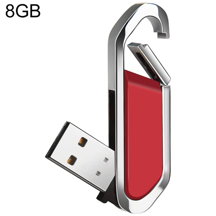 8GB Metallic Keychains Style USB 2.0 Flash Disk (Red)(Red)