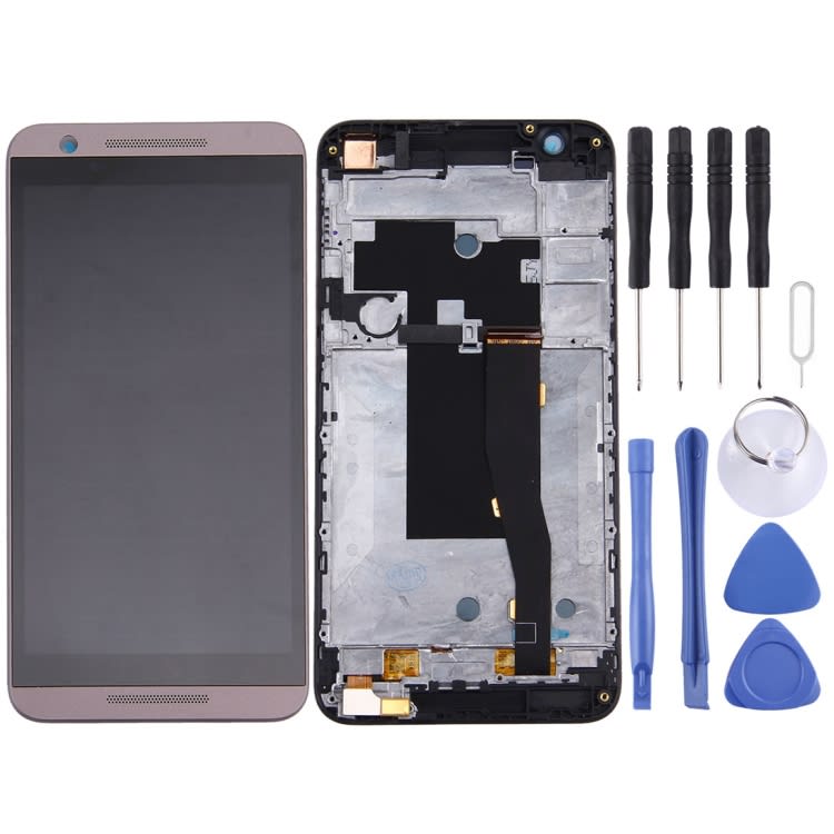 Original LCD Screen for HTC One E9s Digitizer Full Assembly with Frame (Roast Chestnut)