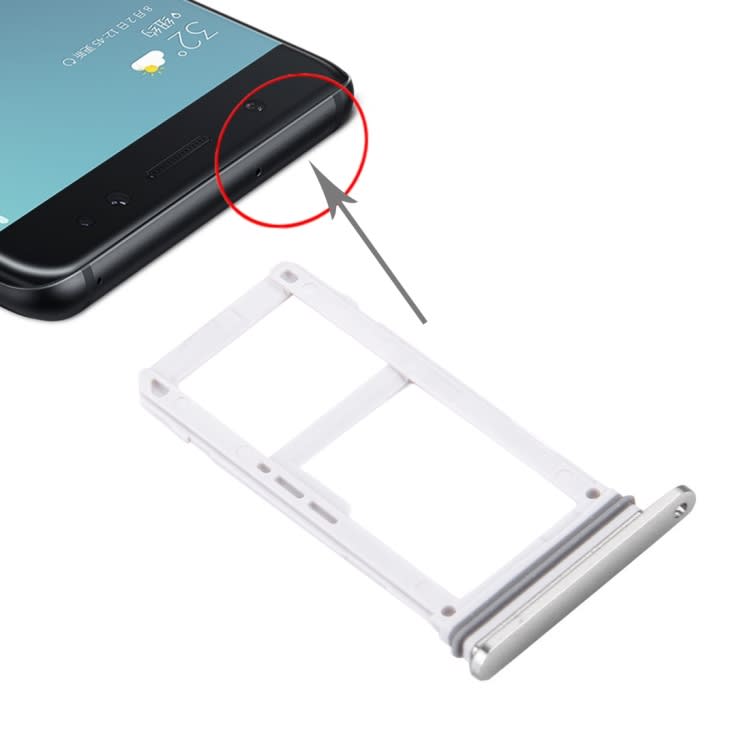 For Galaxy Note 7 / N930 (Single SIM) SIM Card Tray and Micro SD Card Tray(White)