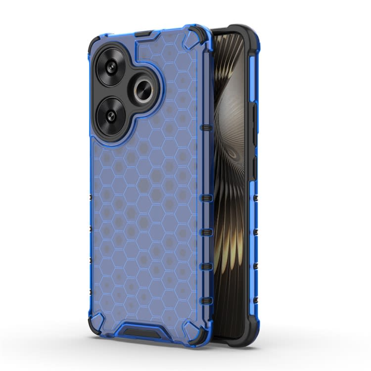 For Xiaomi Redmi Turbo 3 Shockproof Honeycomb Phone Case(Blue)