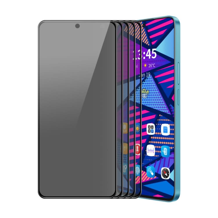 For Xiaomi Poco X6 5pcs ENKAY Hat-Prince 28 Degree Anti-peeping Privacy Silk Screen Tempered Glass