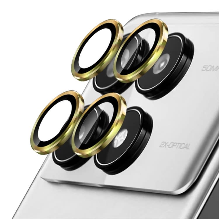 For Xiaomi MIX Fold 3 ENKAY Hat-Prince 9H Rear Camera Lens Aluminium Alloy Tempered Glass Film(Gold