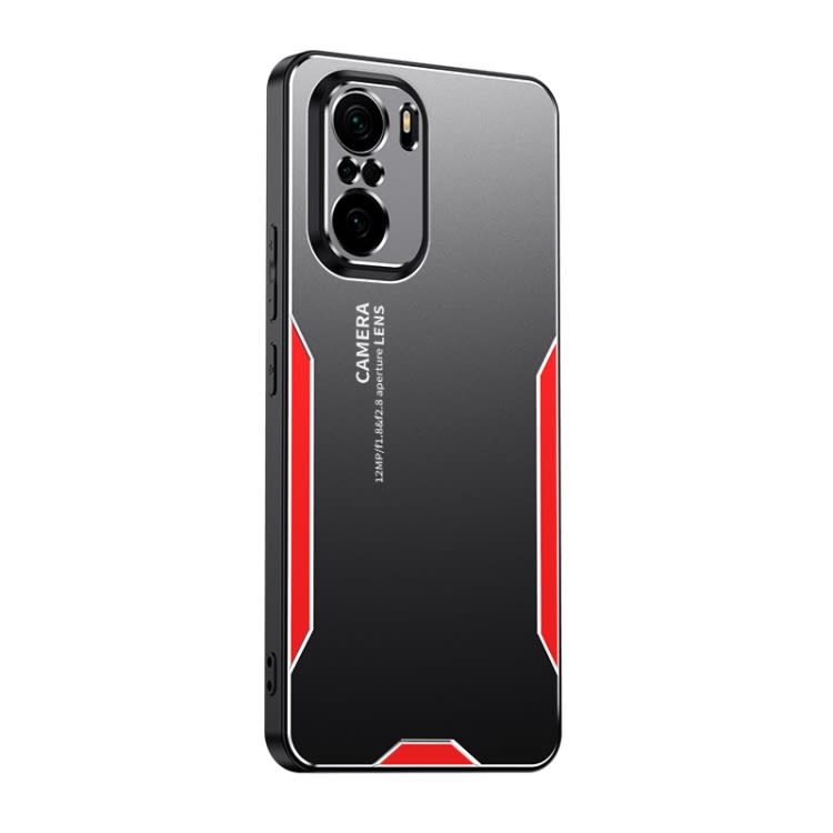For Xiaomi Redmi K40 Blade Series TPU Hybrid Metal Phone Case(Red)