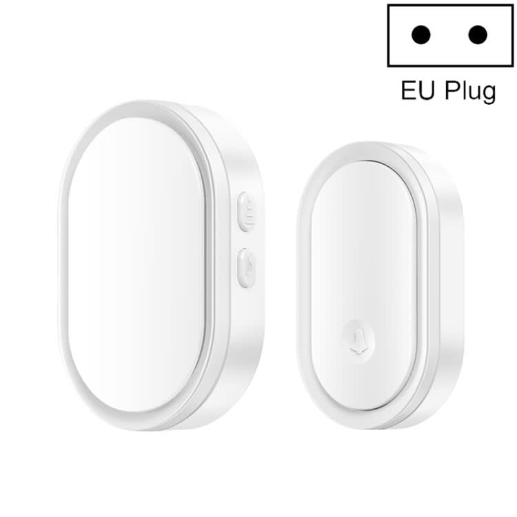CACAZI A99 Home Smart Remote Control Doorbell Elderly Pager, Style:EU Plug(White)