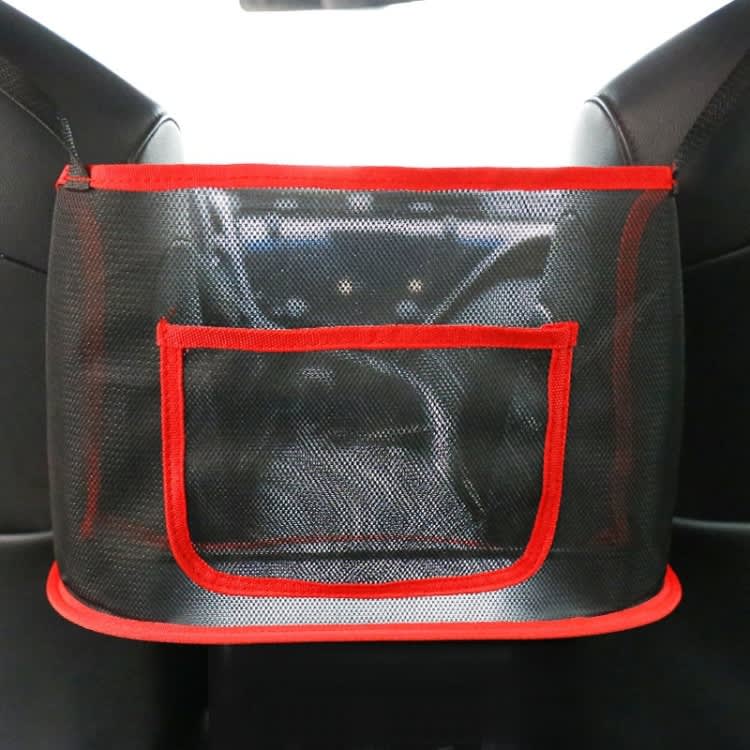 3 PCS Car Seat Hanging Storage Bag, Style:With Pocket(Red)
