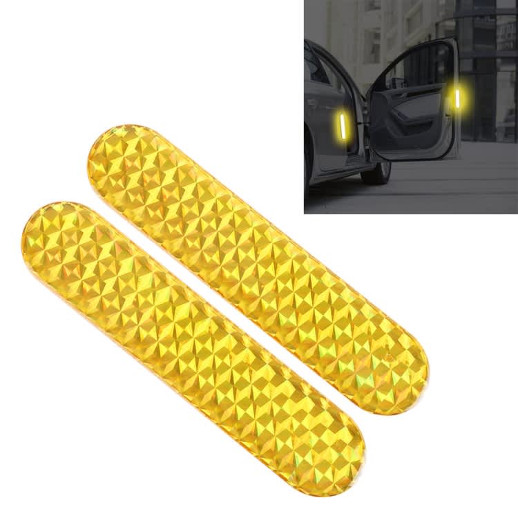 2 PCS High-brightness Laser Reflective Strip Warning Tape Decal Car Reflective Stickers Safety Mark