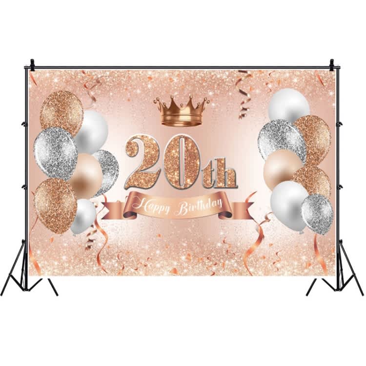 MDN12118 1.5m x 1m Rose Golden Balloon Birthday Party Background Cloth Photography Photo Pictorial C