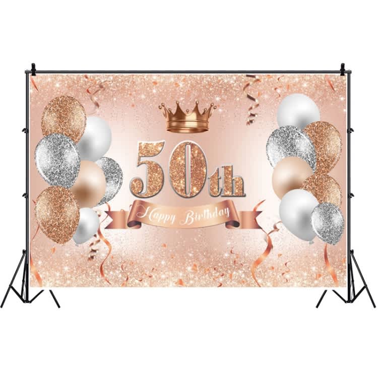 MDN12121 1.5m x 1m Rose Golden Balloon Birthday Party Background Cloth Photography Photo Pictorial C