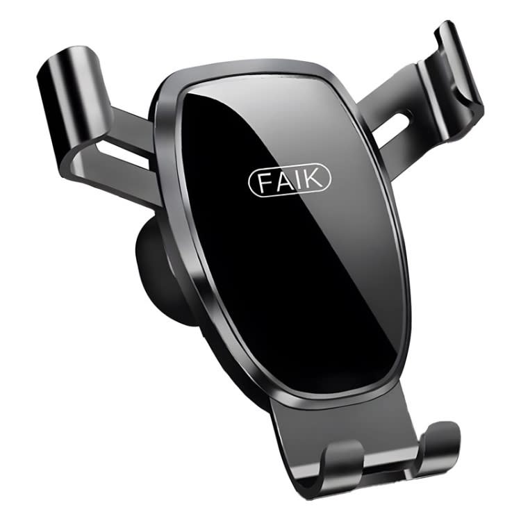 FAIK Car Cell Phone Holder Air Vent Triangle Gravity Sensor Car Phone Bracket, Color: Black Mirror