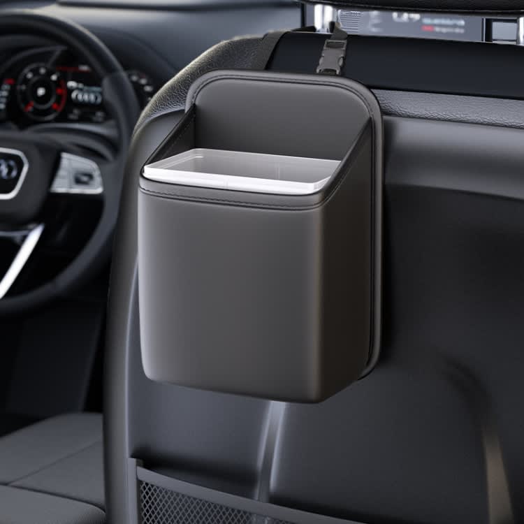 Car Seat Storage Bag With Waterproof Bucket Car Storage Multifunctional Trash Can(Black)