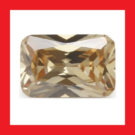 Cubic Zirconium - Faceted Rectangle Shape - 1.68cts
