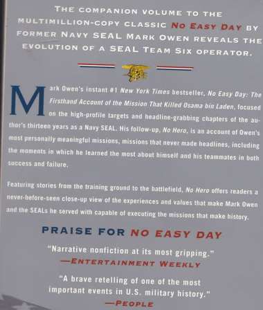 Books No Hero The Evolution Of A Navy Seal By Mark Owen With Kevin Maurer Was Listed For R100 00 On 30 Oct At 05 01 By Sashar In Durban Id 485864917