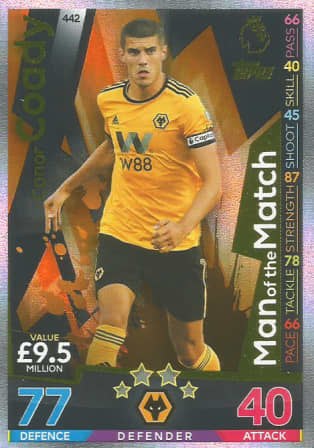 Match Attax 2018/2019 18/19  CONOR COADY  MOTM   CARD 442  BY TOPPS 