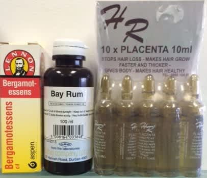 Hair Treatments - Placenta - Bay Rum - Bergamot Essence - Hair Growth Combo  was listed for  on 14 Feb at 11:47 by Custom T Shirts in  Bloemfontein (ID:216110466)