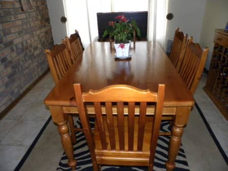 Tables Soild Oregon Pine Dining Room, Oregon Pine Dining Room Table And Chairs