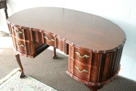 A Stunning Vintage Solid Imbuia Ball, Ball And Claw Desk South Africa