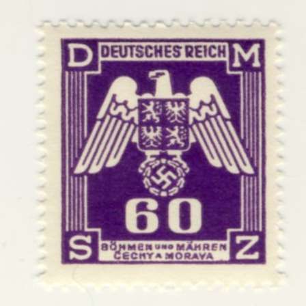 Germany &amp; Colonies Germany 1943, 60 halï¿½r Stamp, MNH, Bohemia and