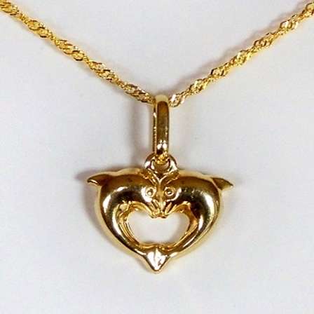 Pendants 9k 9ct Gold Double Dolphin Heart Pendant Charm Refined Stunner Ready For You Last One Was Sold R499 00 On 4 Nov At 14 46 By Man In Pretoria Tshwane Id 207092411 - 9ct Gold Double Dolphin Pendant