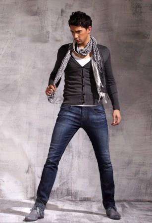 Jeans - VERTIGO Mens Slim Fit Jeans 