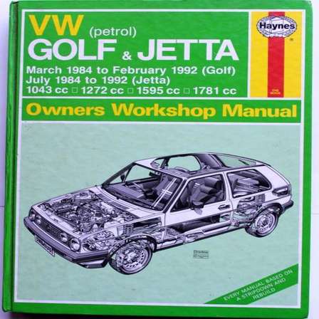 Reference - Haynes VW GOLF & JETTA '84 TO '92 OWNERS WORKSHOP MANUAL