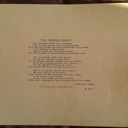 Other Music Related Items - Four Indian Love Lyrics Laurence Hope