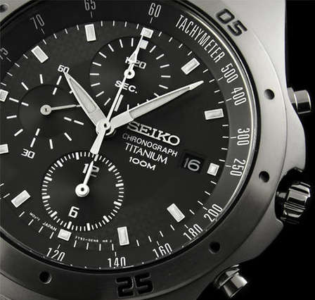 Men's Watches - New SEIKO (SUPER TITANIUM)*SND419* Chronograph Gents  Watch\