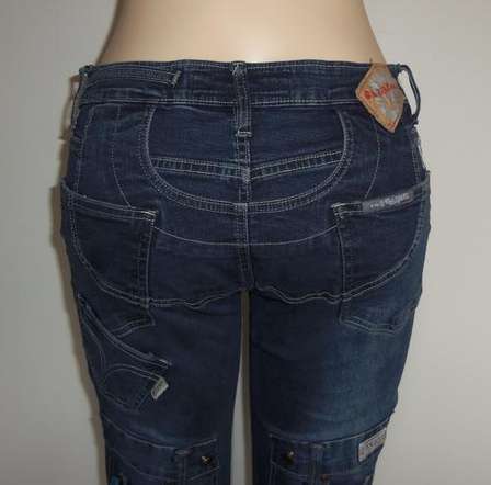 Dark Blue Denim Bootleg Jeans by GAZOZ 