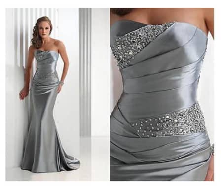 Formal Dresses - *SILVER* Evening Party Matric Bridesmaid Formal Gown ...
