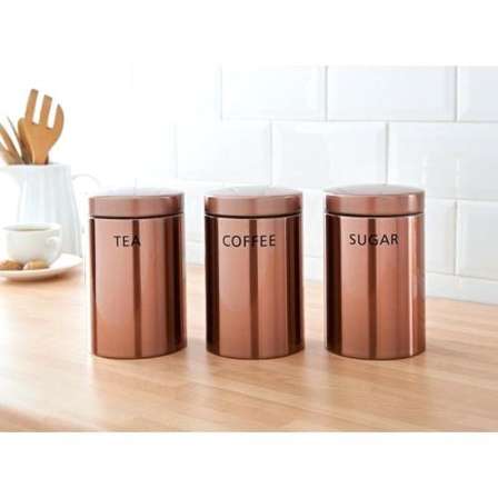 red tea coffee sugar canisters argos