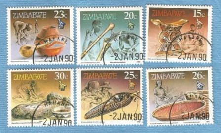 Zimbabwe, Rhodesia & Nyasaland - Zimbabwe.1990, Jan.Cultural Artifacts ...