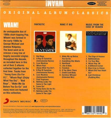 Pop - Wham! - Original Album Classics Triple CD Box Set Import for sale ...