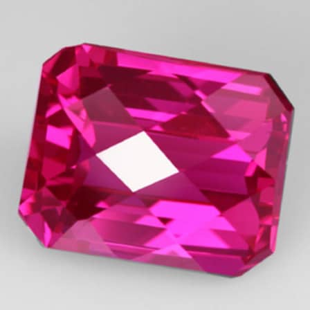 Topaz - BEDAZZLING EMERALD CUT HOT PINK TOPAZ - 18.96ct was sold for ...