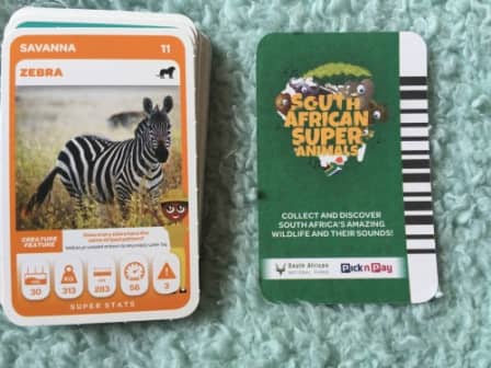 Trading Cards - PICK N PAY SOUTH AFRICAN SUPER ANIMALS (GREEN) NR 11 ZEBRA  was listed for  on 1 Nov at 07:46 by whiteangel777 in Pretoria /  Tshwane (ID:569605657)