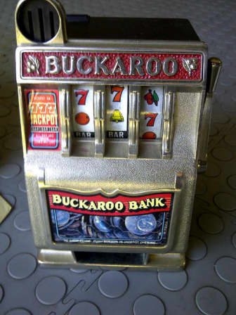 table top games slot machine coin bank