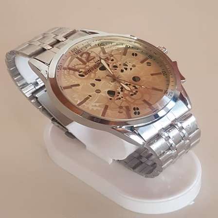 Awin sport watch stainless steel back Clearance