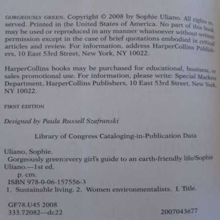 Gorgeously green 8 simple steps to an earth friendly life Other Non Fiction Gorgeously Green 8 Simple Steps To An Earth Friendly Life Sophie Uliano Was Listed For R45 00 On 10 Sep At 14 31 By Petersbooks In Newcastle Id 483461316