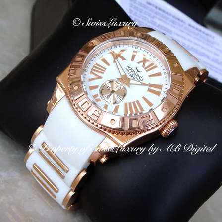 aquaswiss rose gold watch