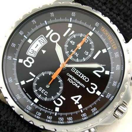 Men's Watches - **NEW**SEIKO MENS CHRONOGRAPH WIDE COLUMN DATE 100M
