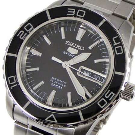 seiko automatic 23 jewels leather